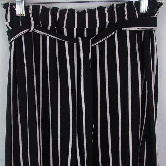 Plus Size Wide Leg Pant High Tie Waist - Picture 2 of 3